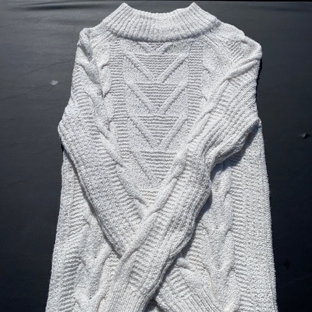 White Knit Sweater Dress